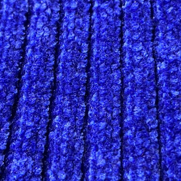 Moda Int'l Women's Blue Button Front Cropped Ribbed Cardigan Sweater Large - Picture 6 of 8